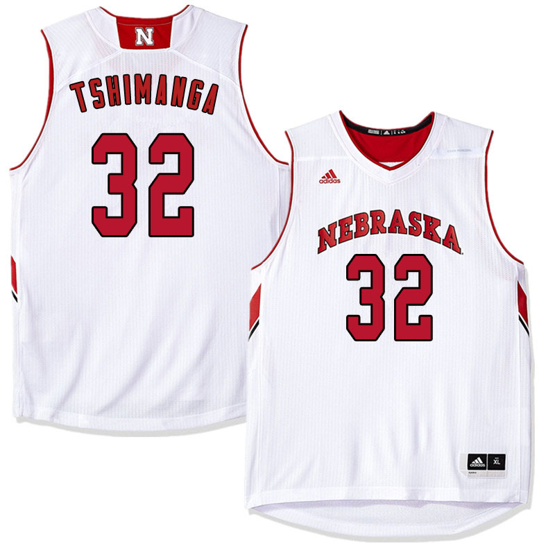 Men Nebraska Cornhuskers #32 Jordy Tshimanga College Basketball Jersyes Sale-White - Click Image to Close